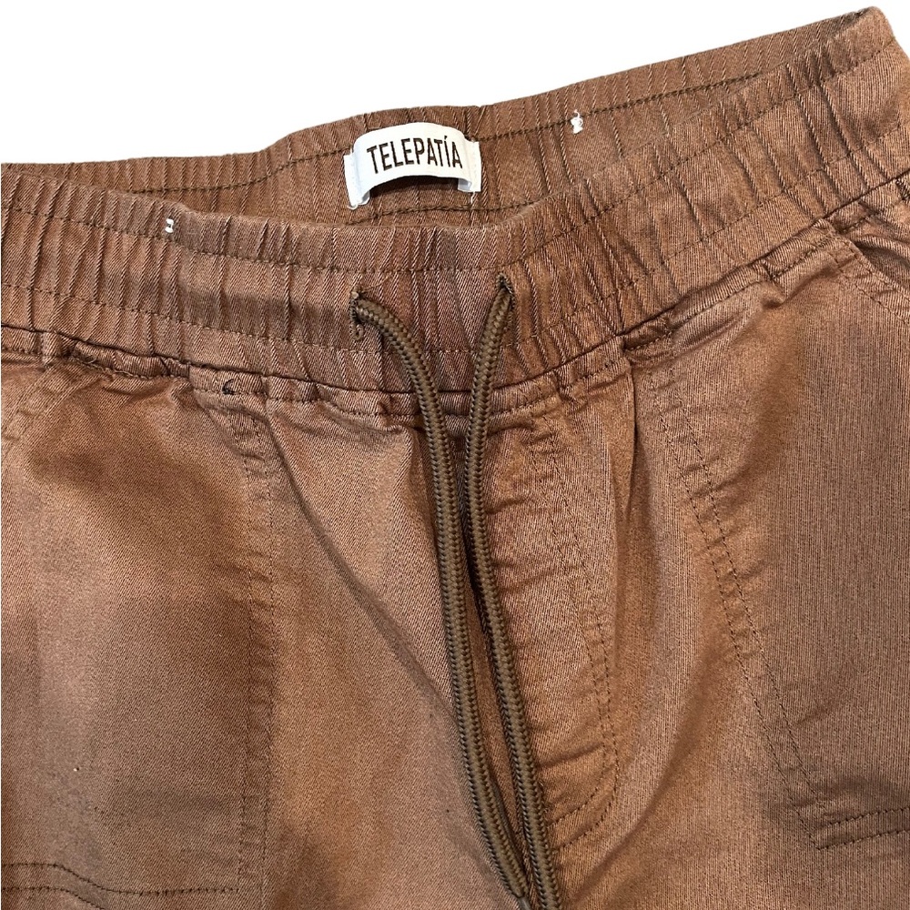 Telepatia Cargo Jogger Pants | Brown | Size 28 | NWOT - Picture 3 of 5